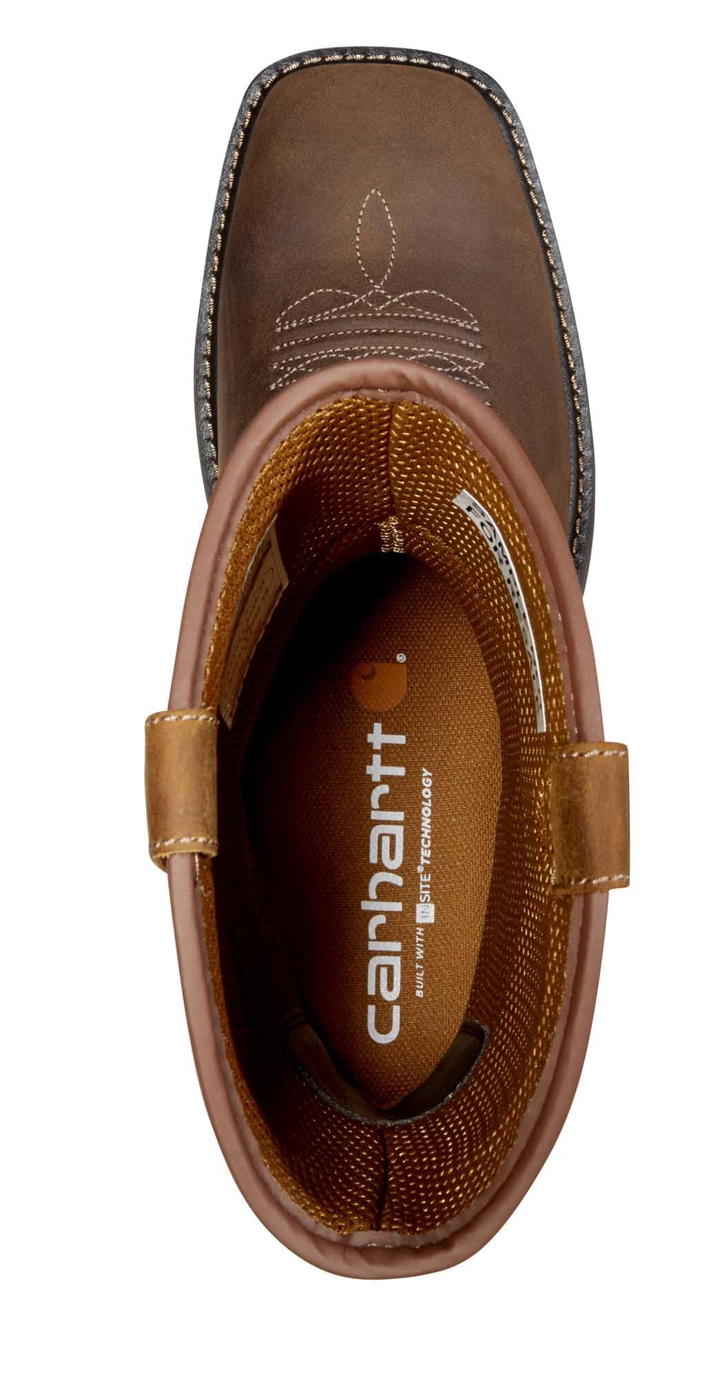 Carhartt Men's Montana 11" Water Resistant Steel Square Toe Wellington 15 Wide Brown/Brown