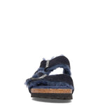 Birkenstock Arizona Shearling Suede Leather Narrow Women | Midnight (1020583) (7, Midnight)