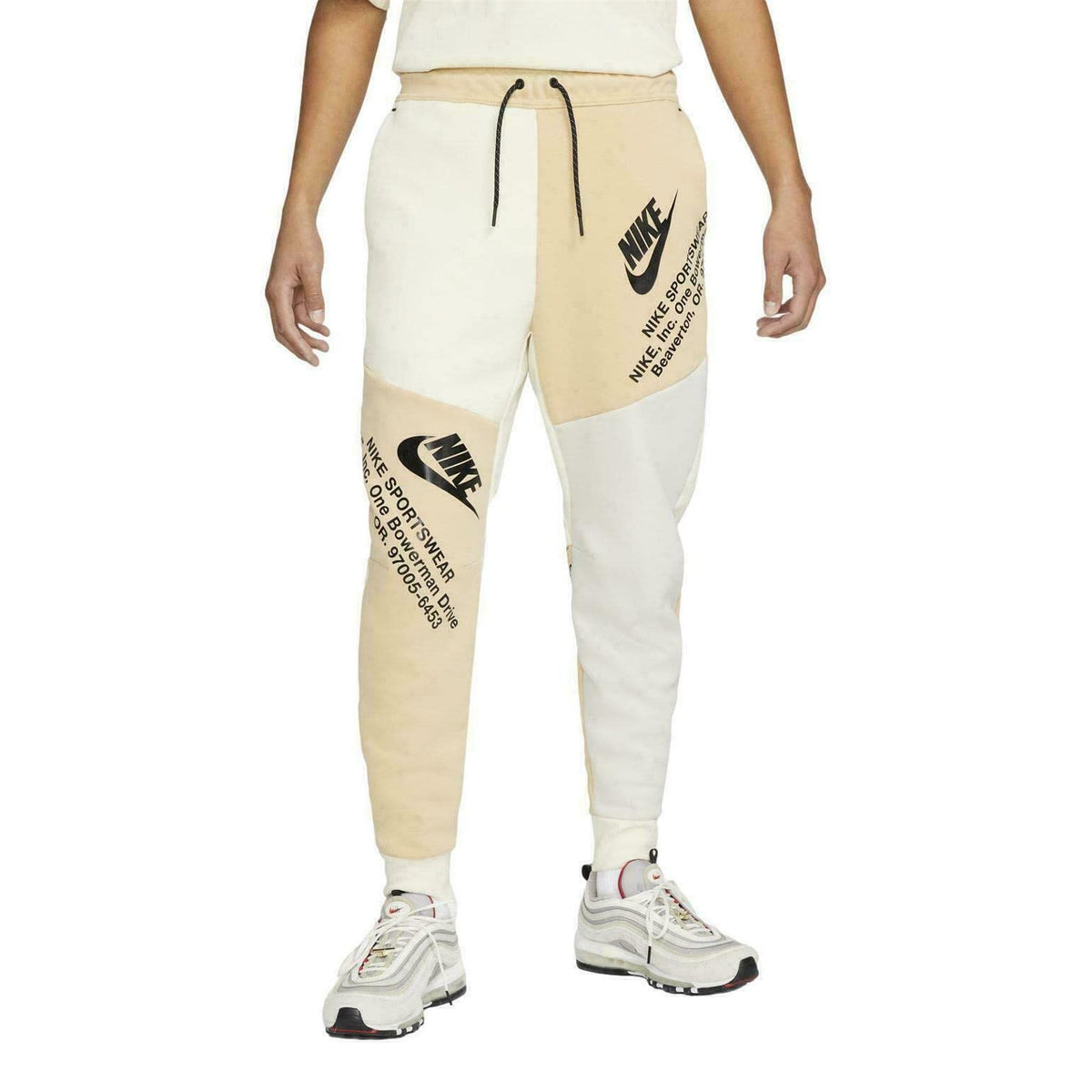 Nike Men's Sportwear Tech Pants, White/Biege, One Size