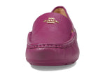 Coach® Marley Driver Women Loafers – Pebbled Leather Upper – Cushioned Footbed – Synthetic Lining – Gold Tone Deep Plum 8.5 B - Medium
