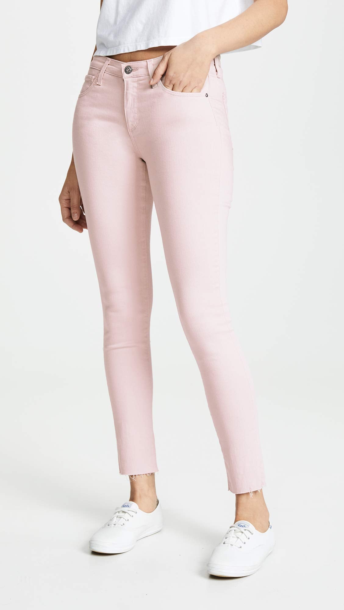 AG Adriano Goldschmied Women's Legging Super Skinny Fit Ankle Pant 30 Peaked Pink