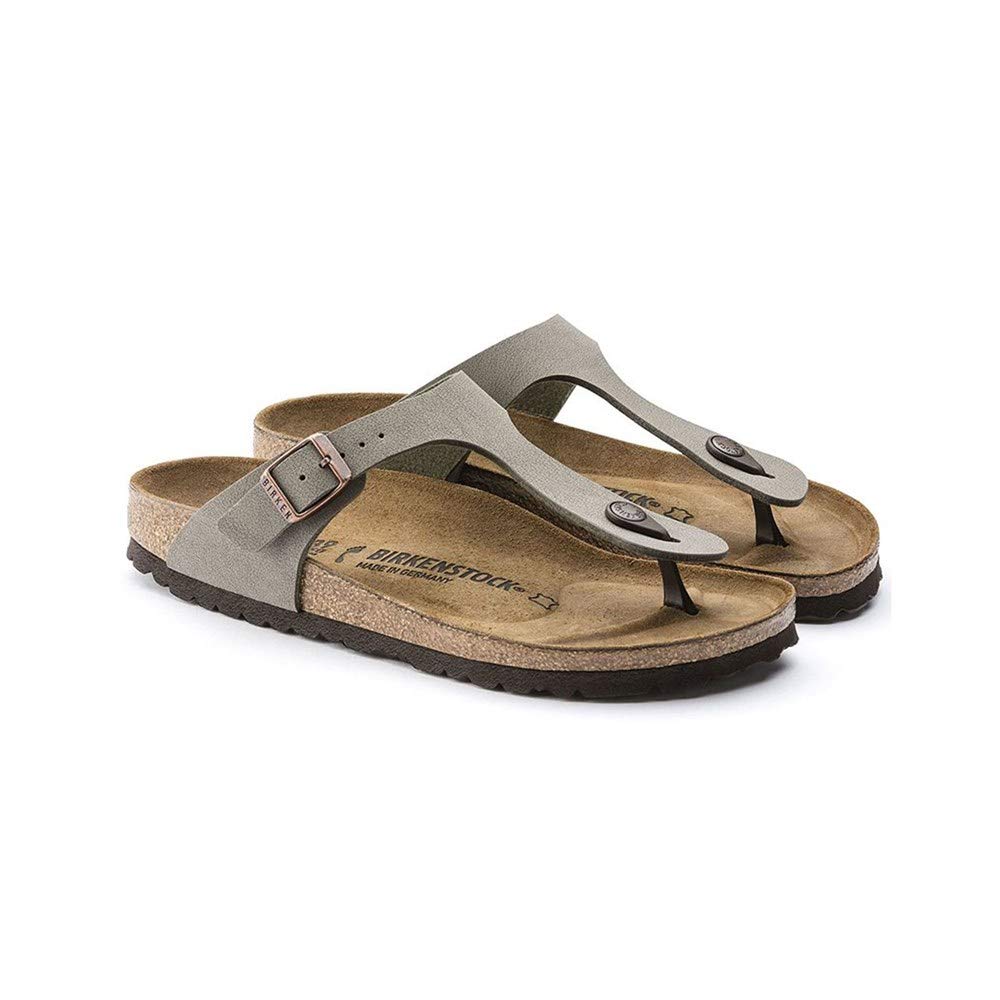 Birkenstock Men's Flip Flop Sandals, Grey Stone Stone, 6.5 Narrow