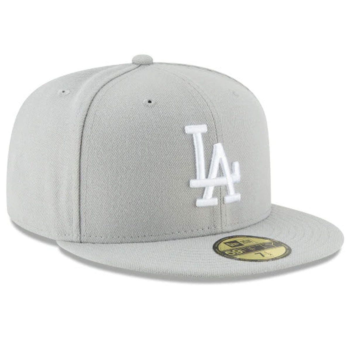 New Era Men's Fitted hat Los Angeles Dodgers Gray/White Cap 11591145 (7 1/8-56.8cm)