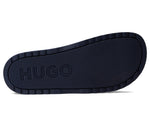 Hugo Boss Match It Square Logo Slide Sandals Grey Blue EU 46 (US Men's 13) D (M)