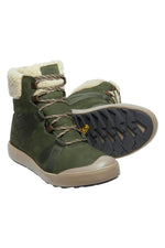 KEEN Women's Elle Winter Insulated Waterproof Mid Calf Boots, Forest Night/Pink Sand, 8