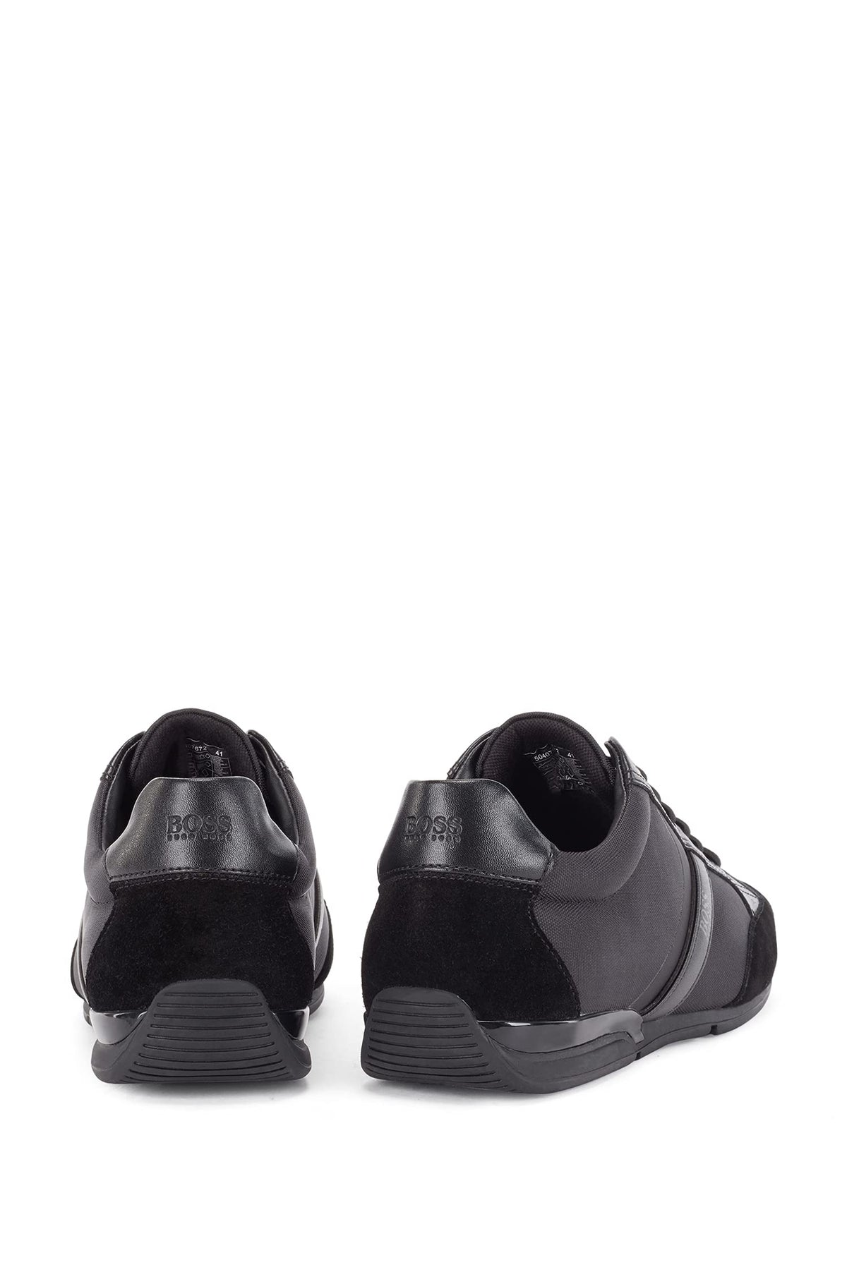 BOSS Men's Saturn_Lowp_mx Low-Top Sneakers, Black, 6