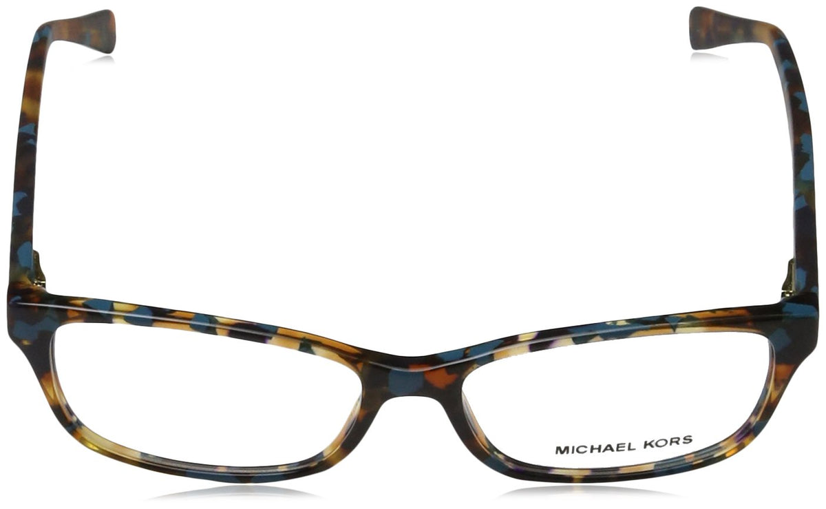 Michael Kors 0MK4024 Optical Full Rim Rectangle Womens Sunglasses, Turquoise Tortoise, 53/15/135