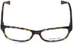 Michael Kors 0MK4024 Optical Full Rim Rectangle Womens Sunglasses, Turquoise Tortoise, 53/15/135