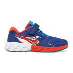 Saucony® Kids Wind A/C 2.0 Sneakers for Kids – Ideal for Playing and Leisure – Leather and Mesh Design Navy/Red/White 3.5 Big Kid W