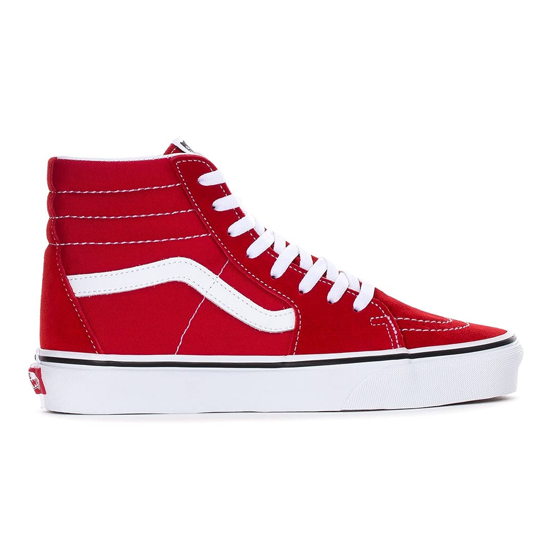 Vans Unisex Sk8-Hi Racing Red/True White Sneaker - 7.5