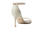 Stuart Weitzman Womens Nudistcurve 75 Sandal Platino 10.5 B