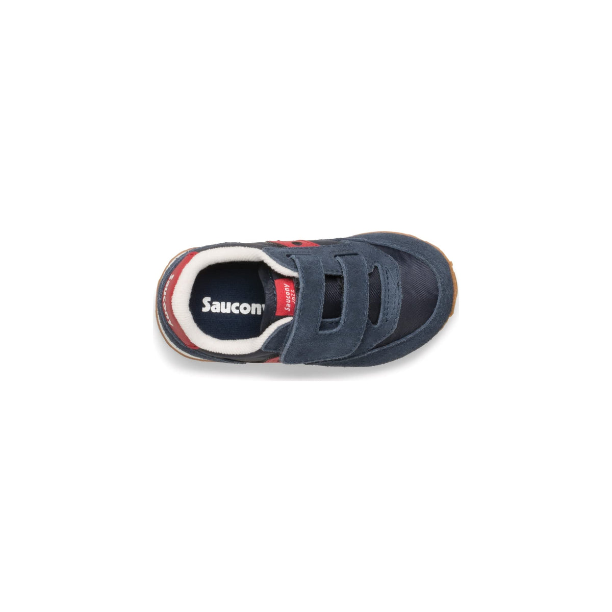 Saucony Unisex-child Baby Jazz Hook & Loop , NAVY/RED, 6.5 W