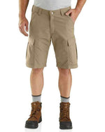 Carhartt Men's Big & Tall Force Relaxed Fit Ripstop Cargo Work Short, Dark Khaki, W50