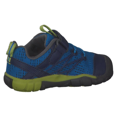 KEEN Kids' Chandler CNX Comfortable Sneakers, Brilliant Blue/Blue Depths, 4 Big Kid