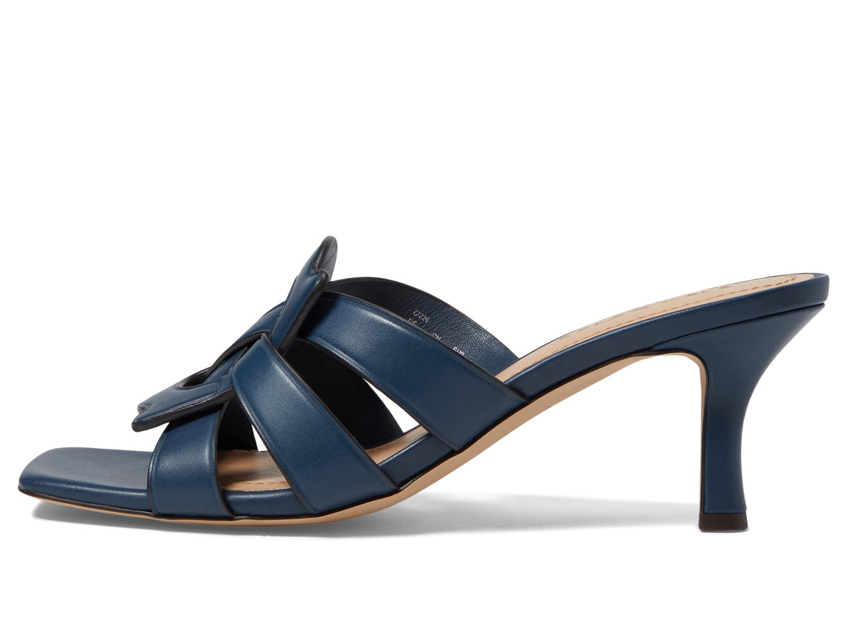 Coach Tillie Leather Sandal Dark Denim 8 B (M)