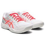 ASICS Women's Upcourt 4 Indoor Sport Shoes, 7, White/Sunrise RED
