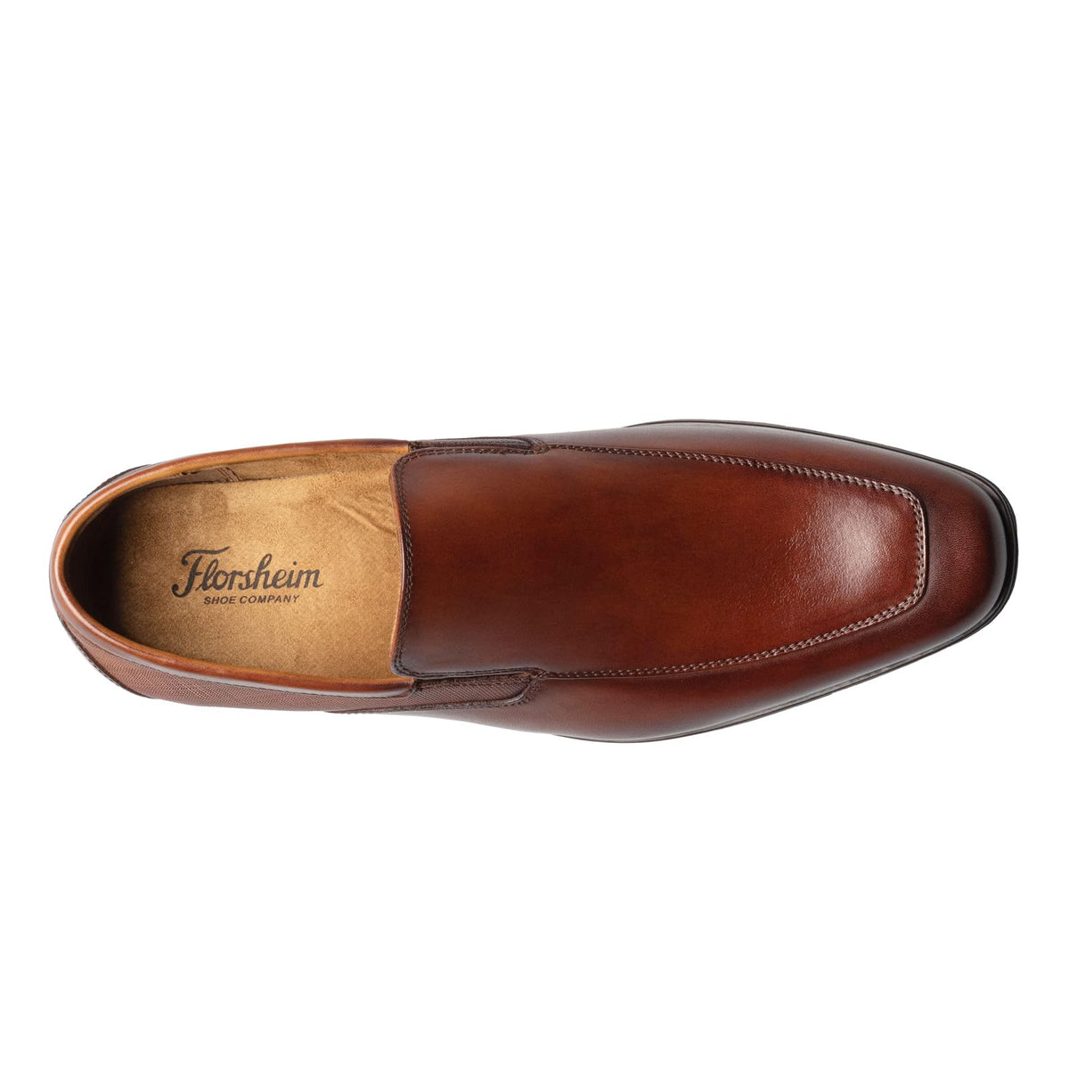 Florsheim Jackson Moc Toe Venetian Loafers for Men - Leather Upper, Squared Toe Closure, Slip-On Style, and Classy Footwear Cognac 8.5 M (D)
