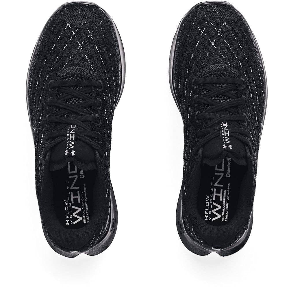 Under Armour Womens Flow Velociti Wind Synthetic Textile Black Black Trainers 7 US