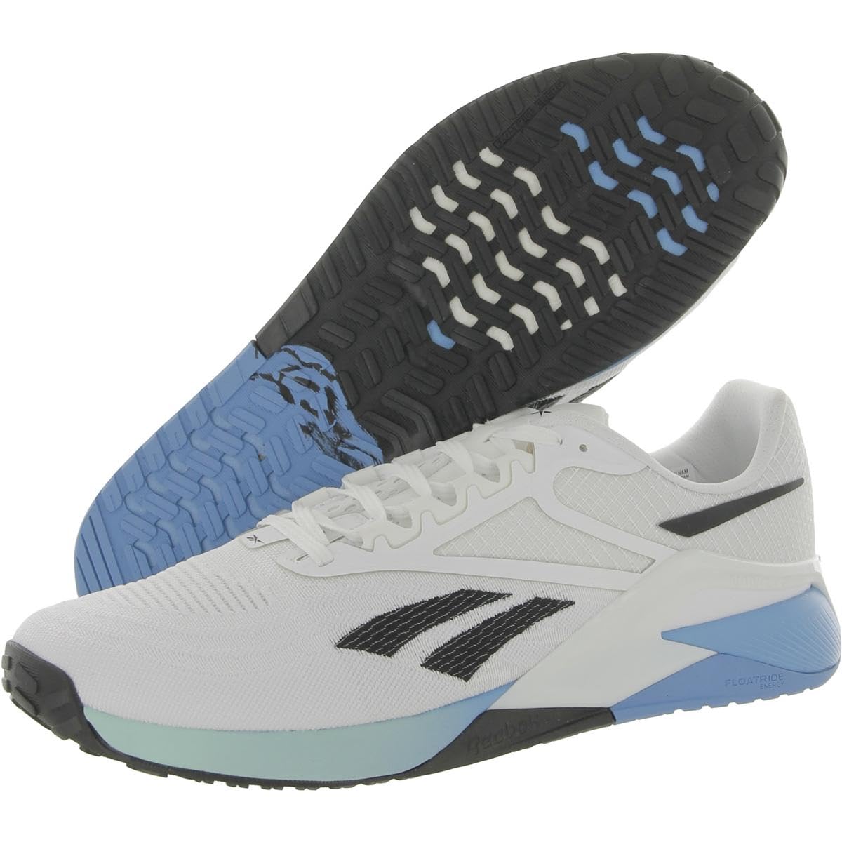 Reebok Men's Nano X2 Cross Trainer, White/Essential Blue/Hint Mint, 12.5
