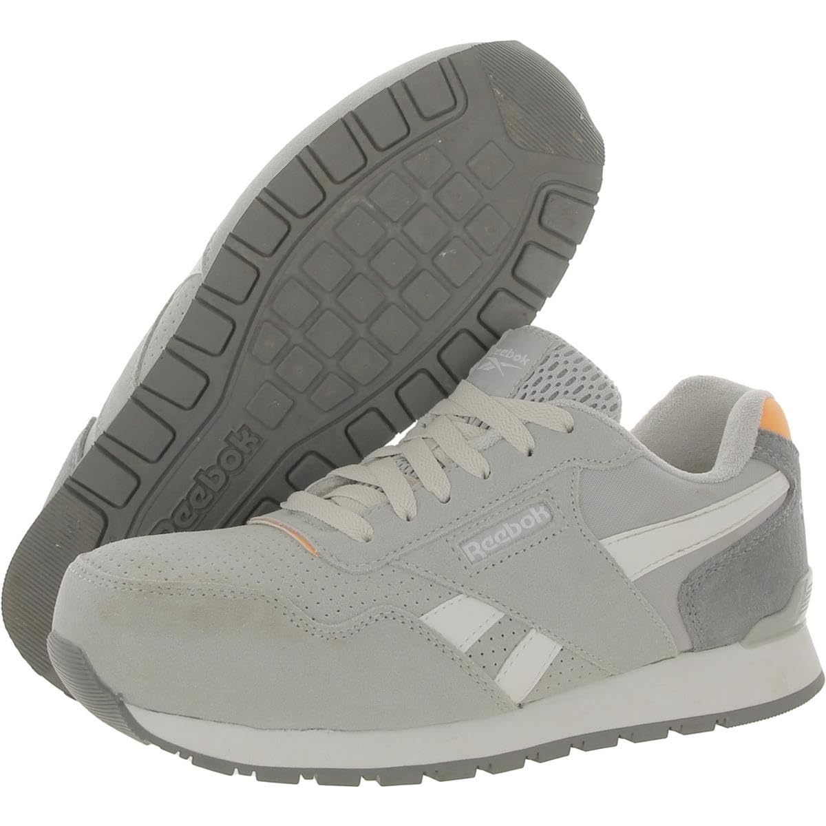 Reebok Women's Rb981 Harman Composite Toe Classic Work Sneaker Blue Safety 10.5 Grey/Orange