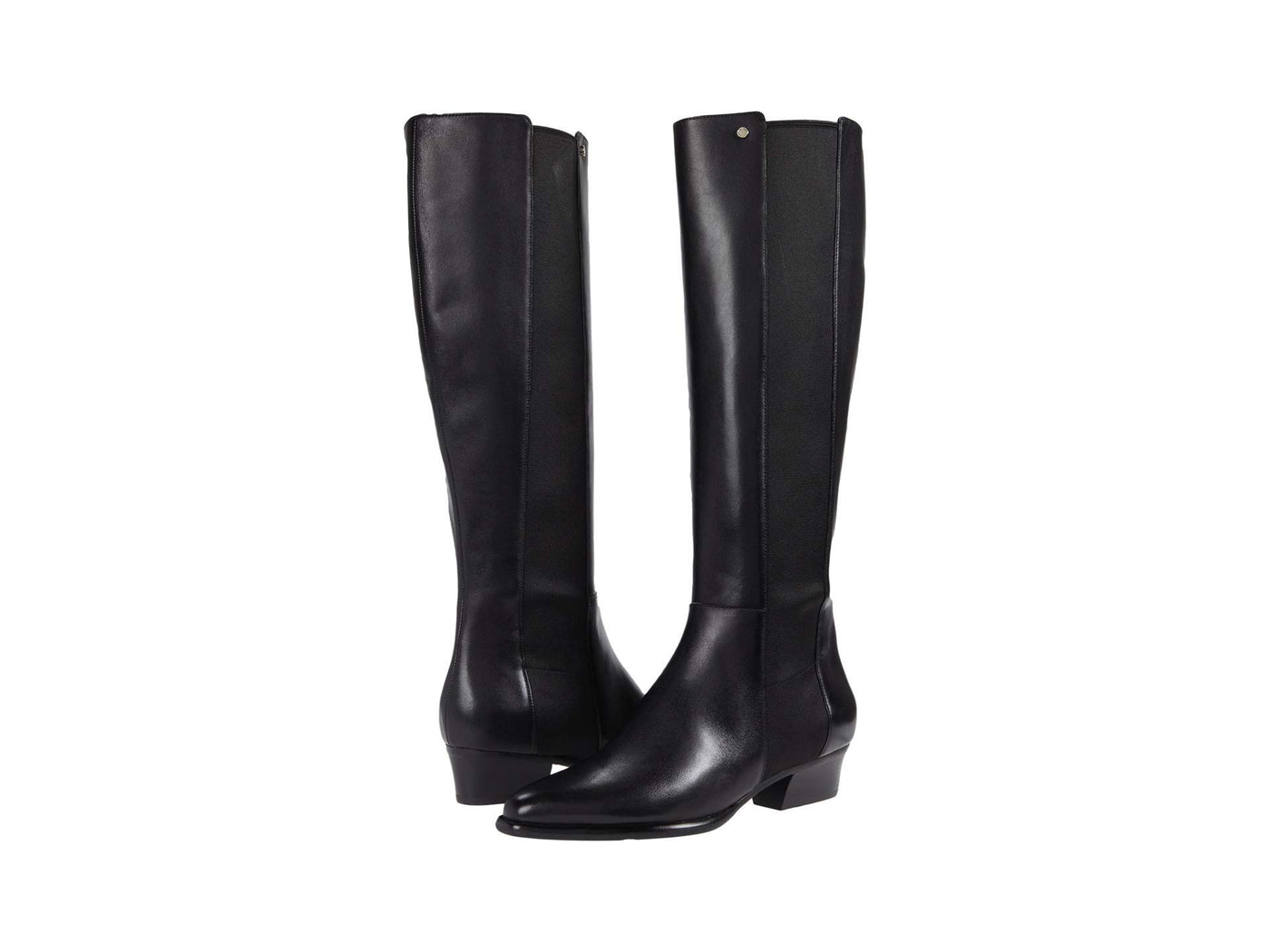 Cole Haan Hallee Stretch Boot (45 mm) Black Princess/Tonal Stretch Woven Gore/Black Stack 7.5 B (M)