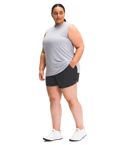 THE NORTH FACE Women's Aphrodite Motion Short (Standard and Plus Size), Asphalt Grey, 1X Plus Regular