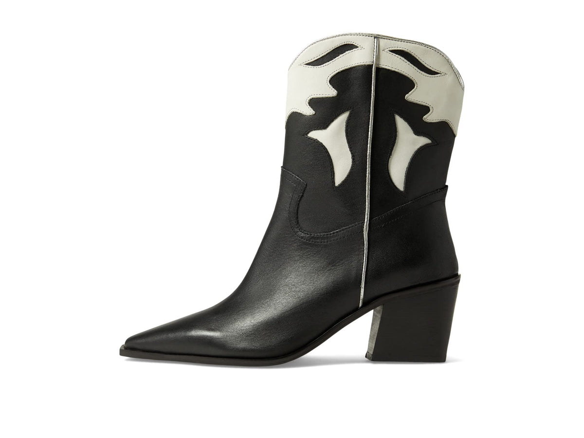 42 GOLD Bartlett Boots for Women Offers Leather Upper, Synthetic and Textile Lining, and Snip Toes and Stacked Block Heels Black Leather 6.5 M