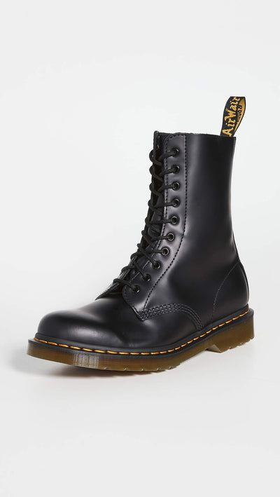Dr. Martens 1490 Lace-Up Boot,Black Smooth,UK 8 (US Men's 9, Women's 10) M US