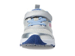Saucony Wind FST Jr Sneaker, Silver/Blue/Pink, 8 US Unisex Little Kid