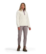 Obermeyer Boulder Fleece Women’s Top - Polyester Fabric - Double-sided Brushed Fleece - Handwarmer Pockets Salt SM One Size
