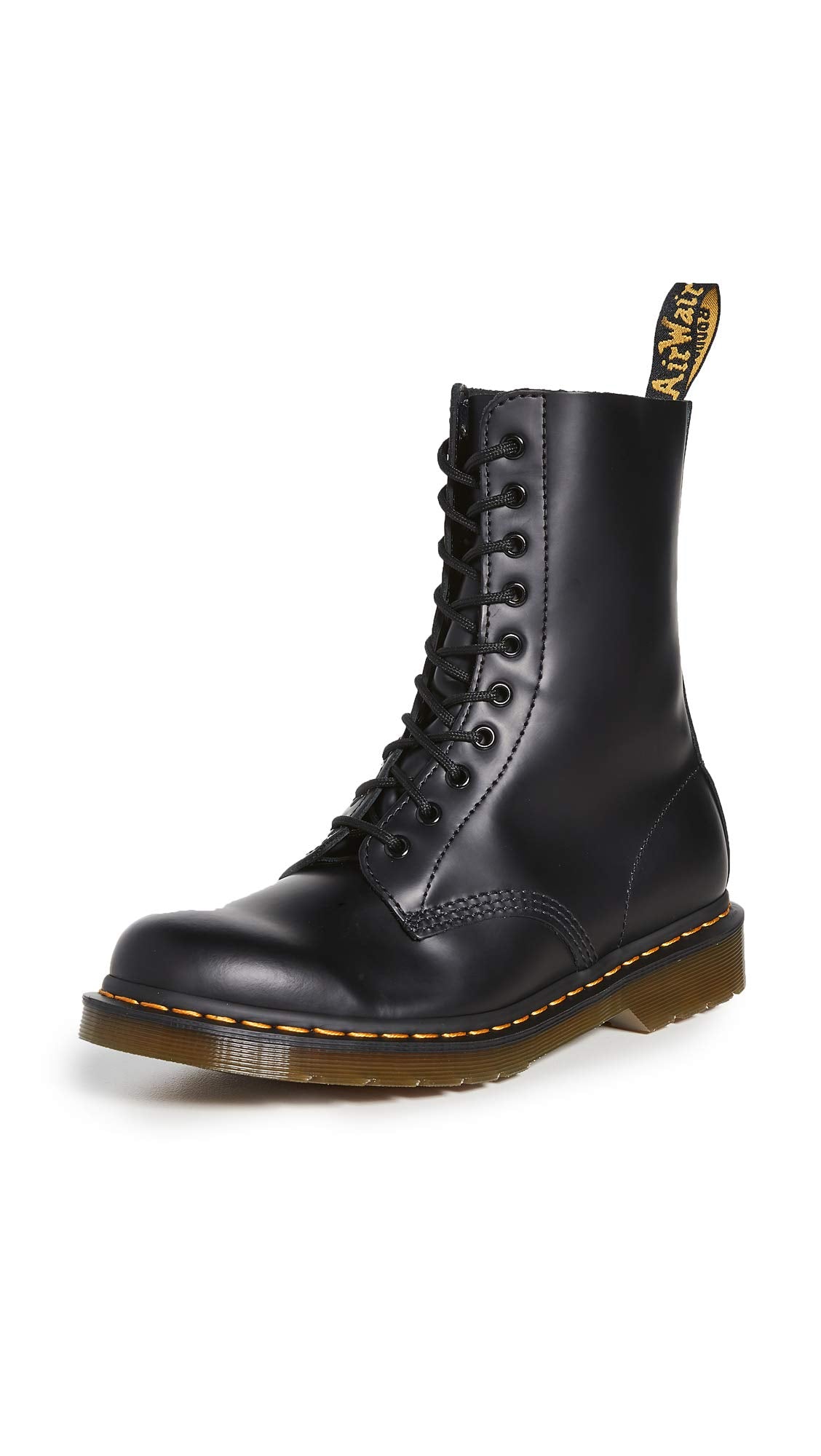 Dr. Martens 1490 Lace-Up Boot,Black Smooth,UK 8 (US Men's 9, Women's 10) M US