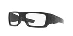 Oakley Men's OO9253 Det Cord Rectangular Sunglasses, SI Matte Black/Clear Mirrored, 61 mm