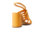 Free People Colette Cinched Heel Hot Orange EU 38 (US Women's 8) M