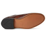Allen Edmonds Men's Raymond Apron-Toe Derby Moccasin, Brown Museum Leather, 9.5