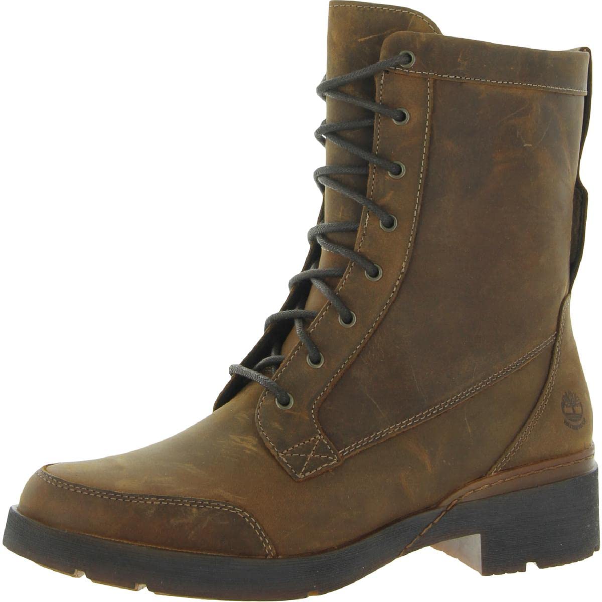 Timberland Gracelyn Waterproof Mid Lace Side-Zip Boot Rust Full Grain 9 B (M)