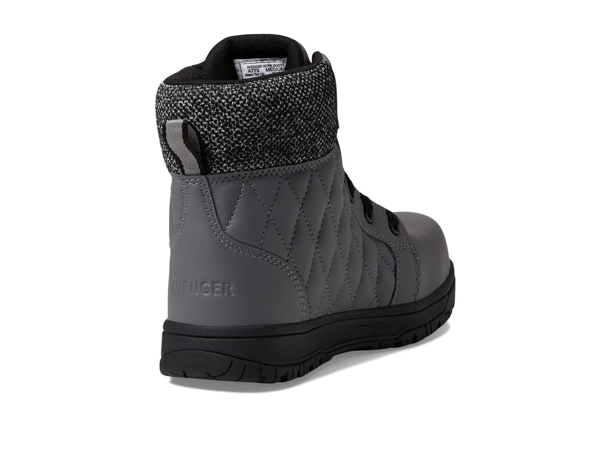 Avenger Work Boots Womens Metro 8" Grey 9.5 B - Medium