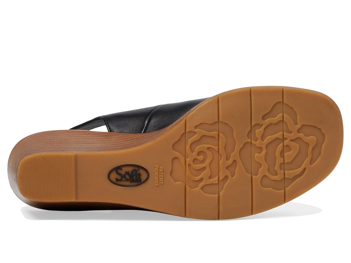 Sofft Women's Gabriella Wedge Sandal, Black, 9.5