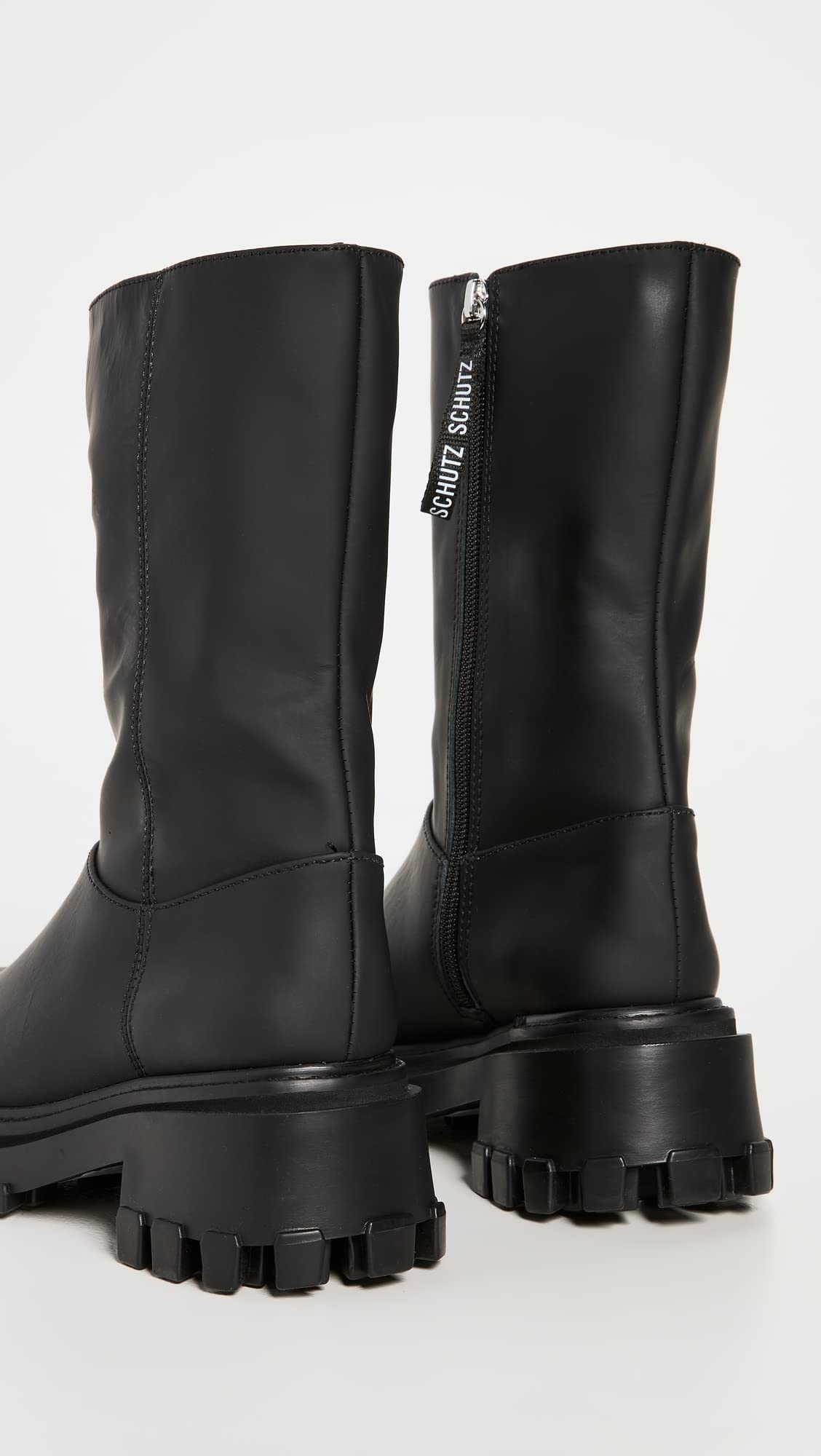 SCHUTZ Women's Juany Boots, Black, 10 Medium US