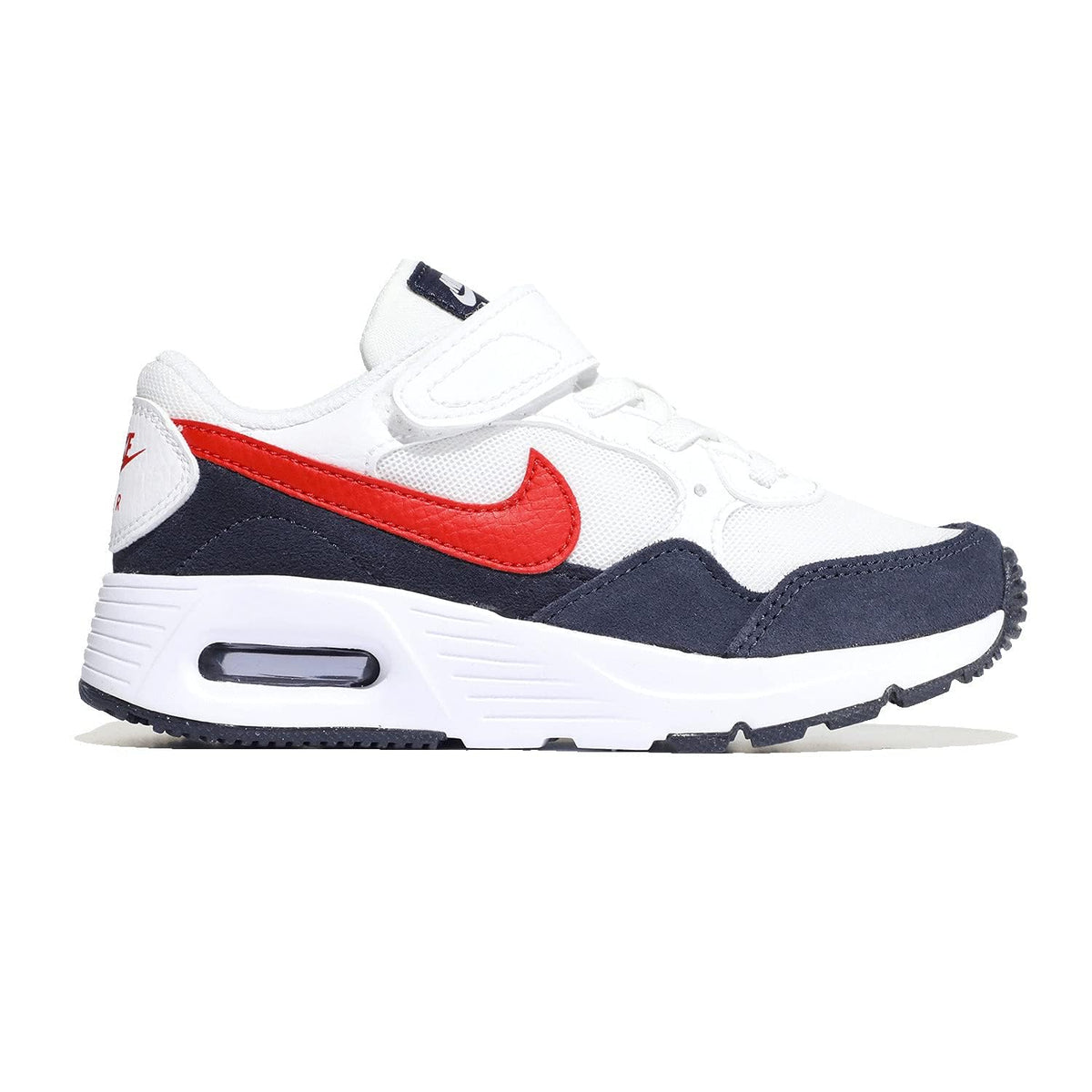 Nike Boy's Air Max SC (Little Kid) White/University Red/Obsidian 1 Little Kid M