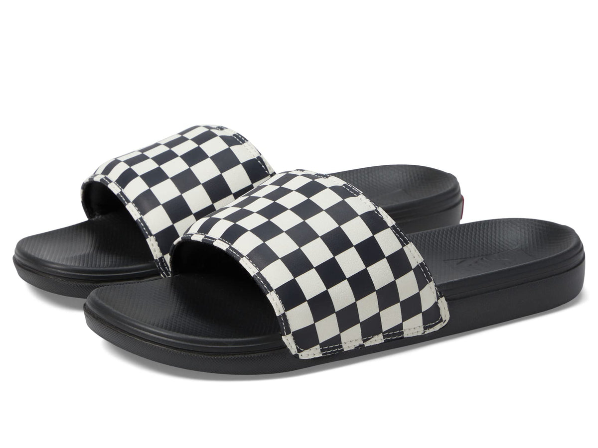 Vans Men's La Costa Slide-On Sandal, Checkerboard Unexplored Navy, Size 10