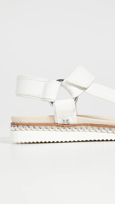 Sam Edelman Annalise Bright White Shiro Croco Leather/Bally Premium Leather 7.5