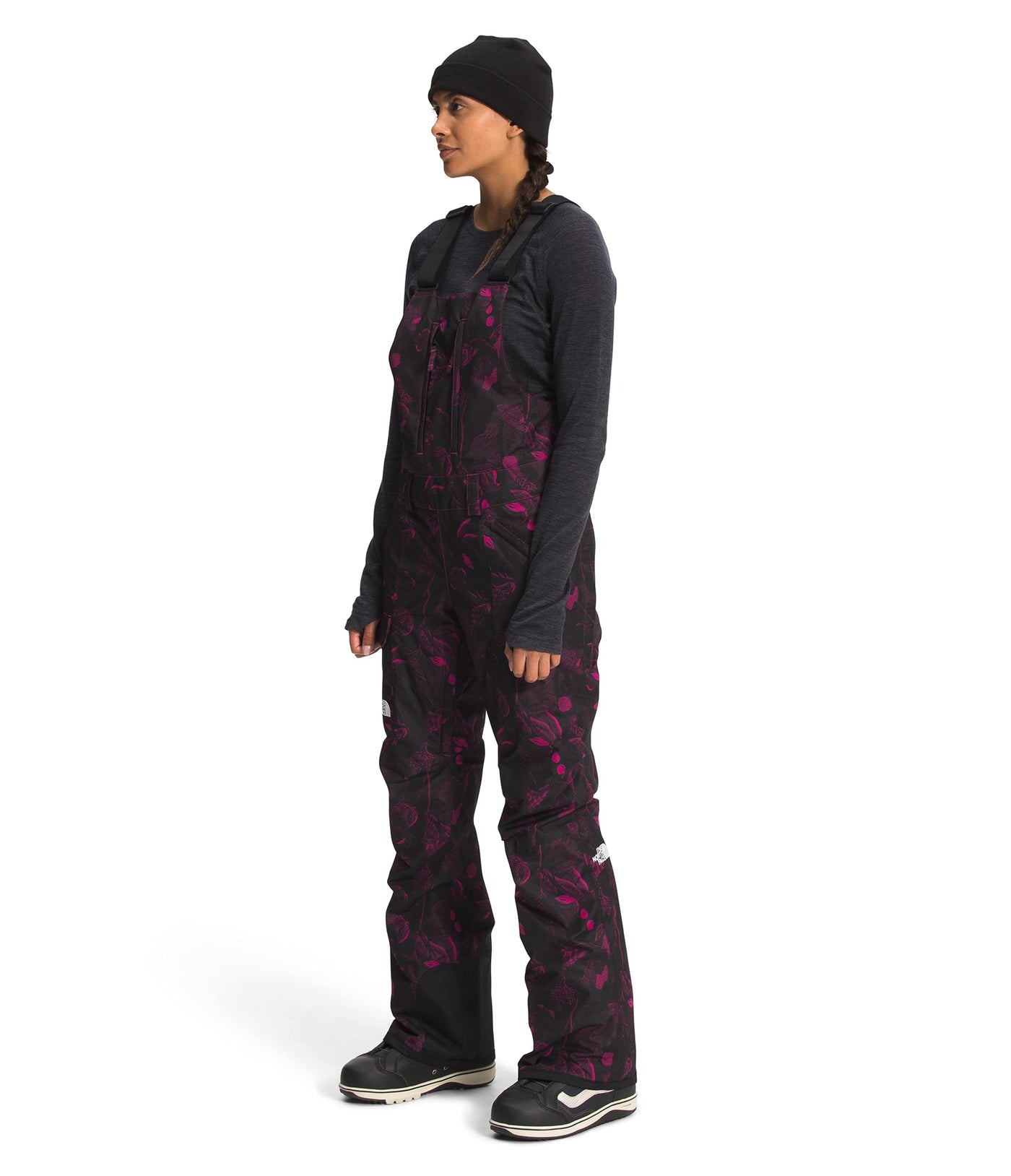 THE NORTH FACE Freedom Bib Pant - Women's Roxbury Pink Halftone Floral Print, XL/Reg