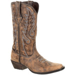 Durango Women's Dream Catcher Western Boot Mid Calf, Distressed Brown and Tan, 8