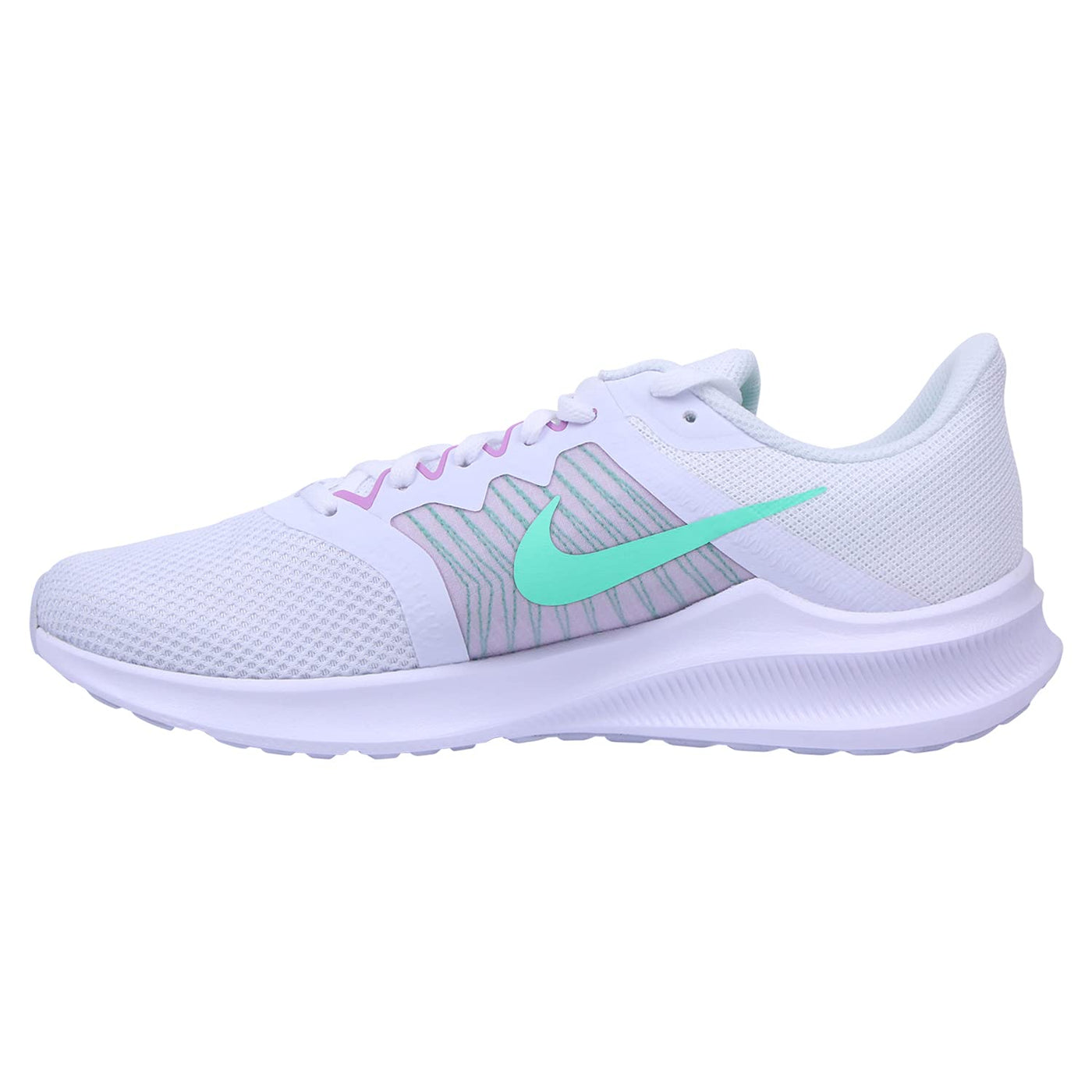 Nike Women's Downshifter 11 Stroke Running Shoe, White/Green/Lilac, 11
