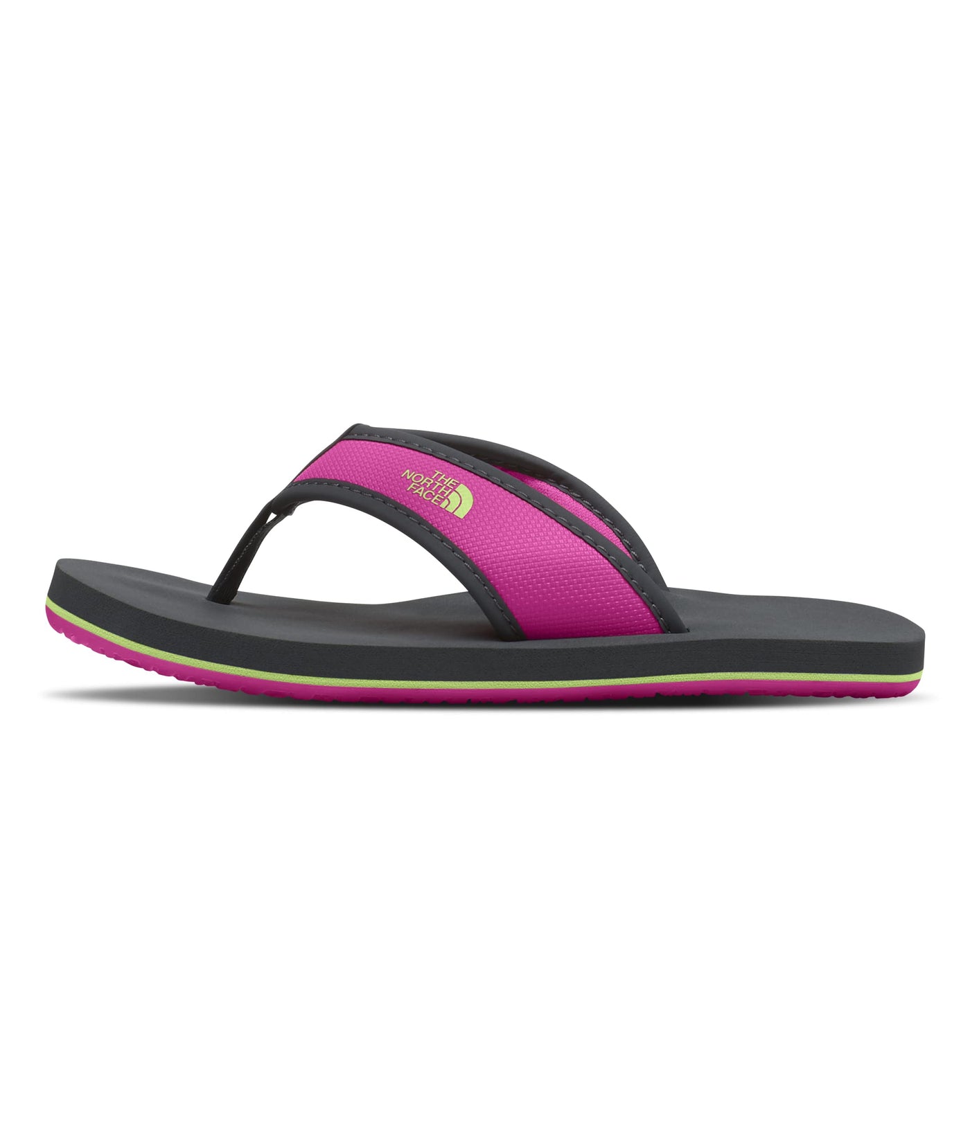 THE NORTH FACE Youth Base Camp Flip Flops, Vanadis Grey/Linaria Pink, 11