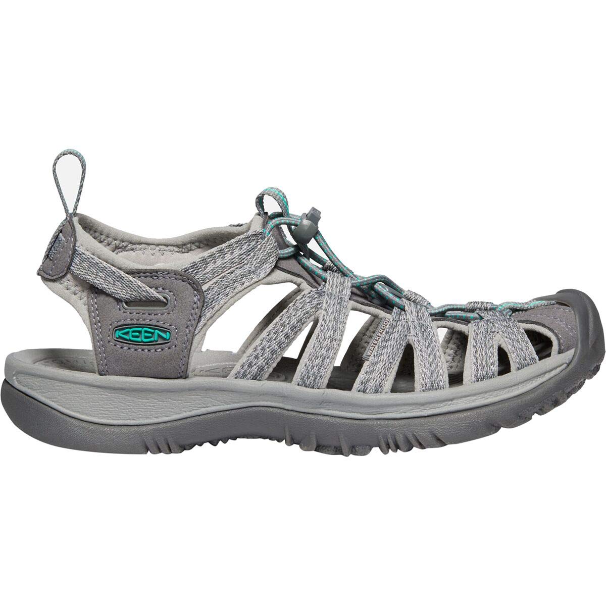 KEEN Whisper Sandal - Women's, Medium Grey/Peacock Green, 6.5