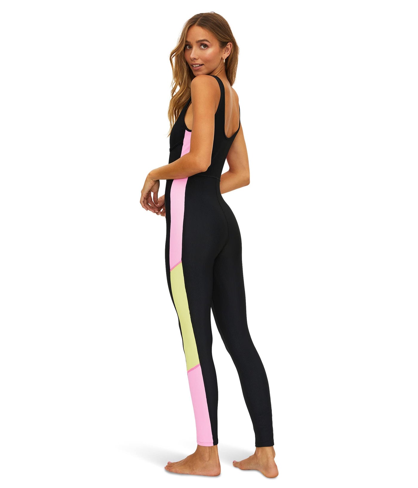 Beach Riot Ada Catsuit Pink Lemonade Color-Block SM