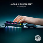 Razer Ergonomic Wrist Rest for Mini Keyboards: Plush Leatherette Memory Foam Cushion - Anti-Slip Rubber Feet