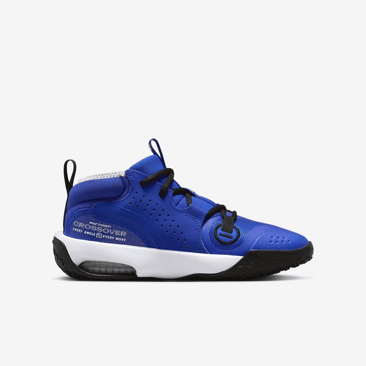 Nike Air Zoom Crossover 2 Big Kids' Basketball Shoes (FB2689-401, Racer Blue/Black/Pure Platinum/Racer Blue) Size 3.5