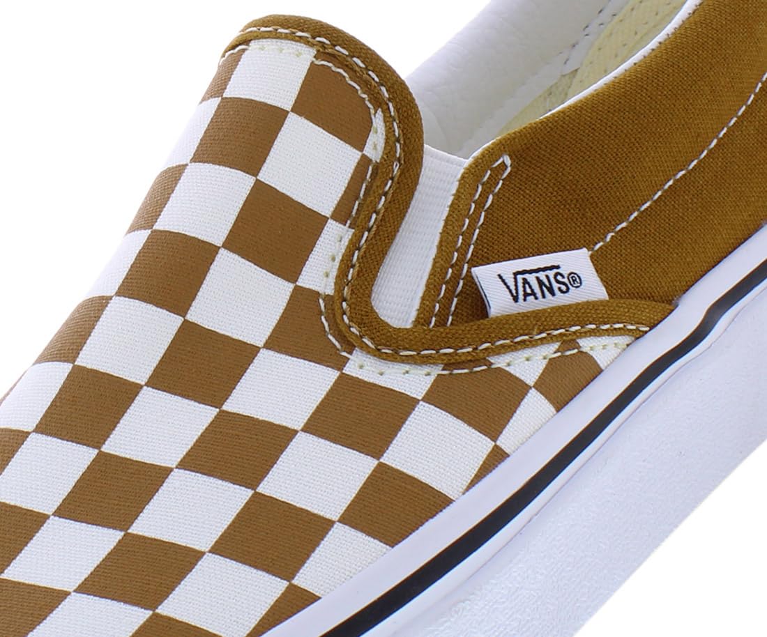 Vans Women's U Classic Slip-On Sneakers, FatalFloralGoldenBrown, 6.5 Medium US